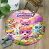 1pc Super Kitties Adventures1 Print Round Carpet Chair Round Carpet Suitable for Bedroom Living Room Home Decorative Carpet