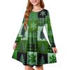 Girls' Princess Dress - Long Sleeve A-Line T-Shirt Dress Christmas Day