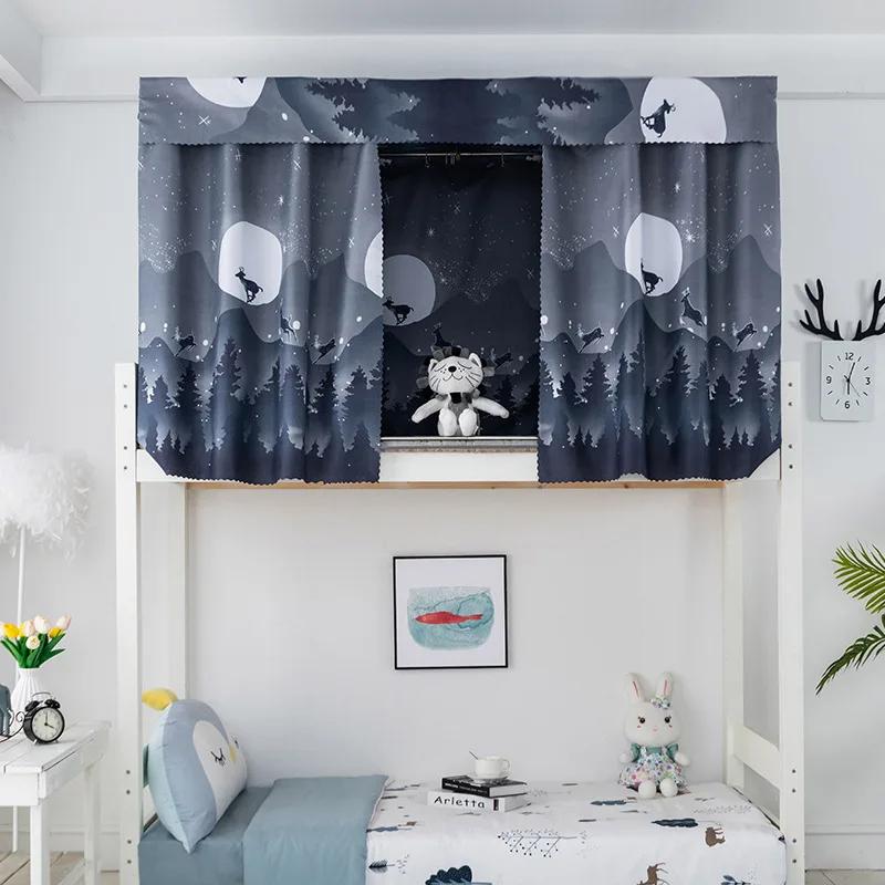 Dormitory Canopy Bed Curtains Blackout Upper Lower Bunk Mosquito Tent Student Bed Mosquito Net for Children Bedroom Home Decor
