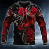 Hoodie Men Punk Skull 3D Print Fashion Skeletor Y2k Graphic Casual Goth Streetwear Long Sleeve Pullover Spring  Autumn Oversized Top