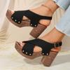 Fashion 2024 New Fashion Women's Wedge Shoes Casual Comfortable Peep Toe Platform Sandals Elegant Women Heels