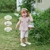 JELLYBABY Floral Ruffle Top & Capri Set for Girls