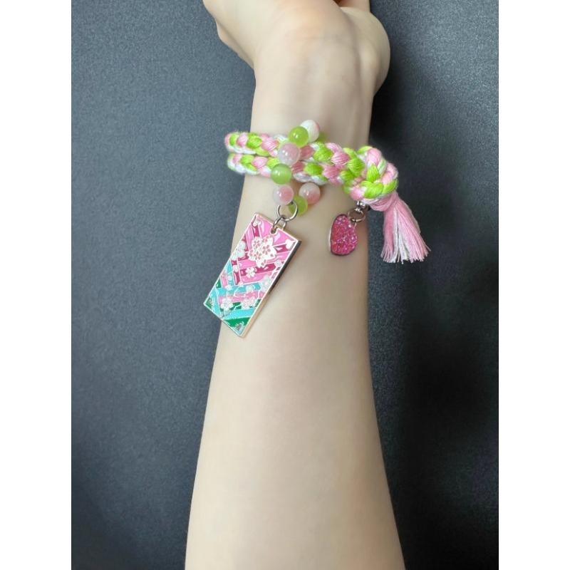 Клинок, рассекающий демонов Канродзи Мицури двумерный аниме-периферия креативное плетение регулируемый браслет высокоценные подарки для девушки