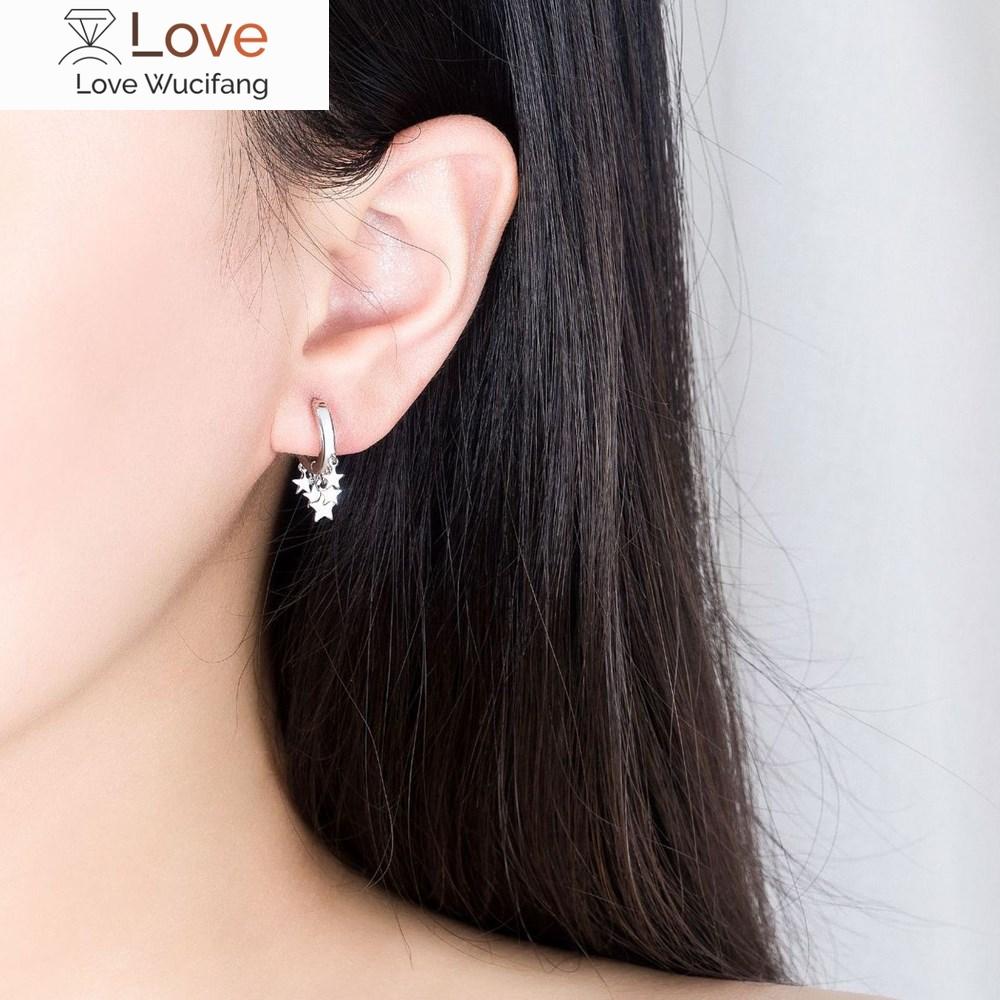 Серьги-кольца из стерлингового серебра 925 пробы, новые женские модные ювелирные изделия, серьги высокого качества, золотые, розовые, золотые, серебряные, со звездами, серьги-кольца с кисточками