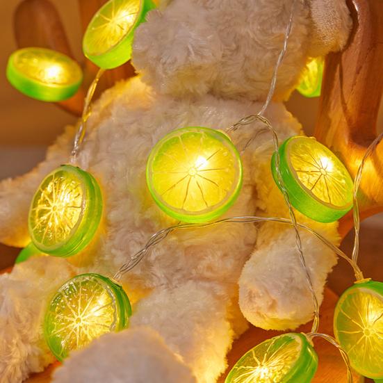 Декоративные гирлянды Мягкий свет Не бликующий Многофункциональный Работающий от батареек Гирлянда в виде апельсиновых долек Светодиодные подвесные лампы