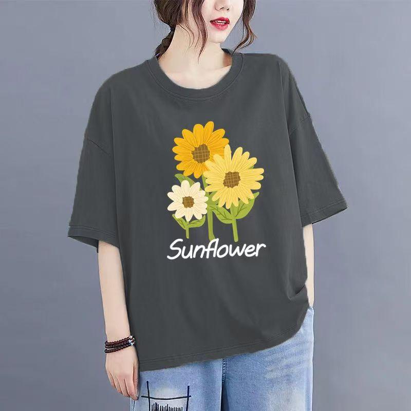 Хлопковая белая футболка женская с короткими рукавами лето 2025 новые свободные короткие однотонные топы с короткими рукавами