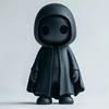 1 шт. Милый черный плащ с капюшоном, фигурка персонажа, 3D-печать, украшения на Хэллоуин для дома, стола, двора, вечеринки, орнамент