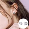 [Rosemont] Silver Heart One-Touch Earrings Rc24B13A