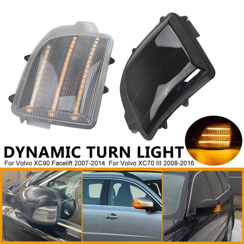 LED Dynamic Turn Signal Light Side Mirror Sequential Lamp Blinker Indicator For Volvo XC70 2007-2015 XC90 2007-2014 31111813