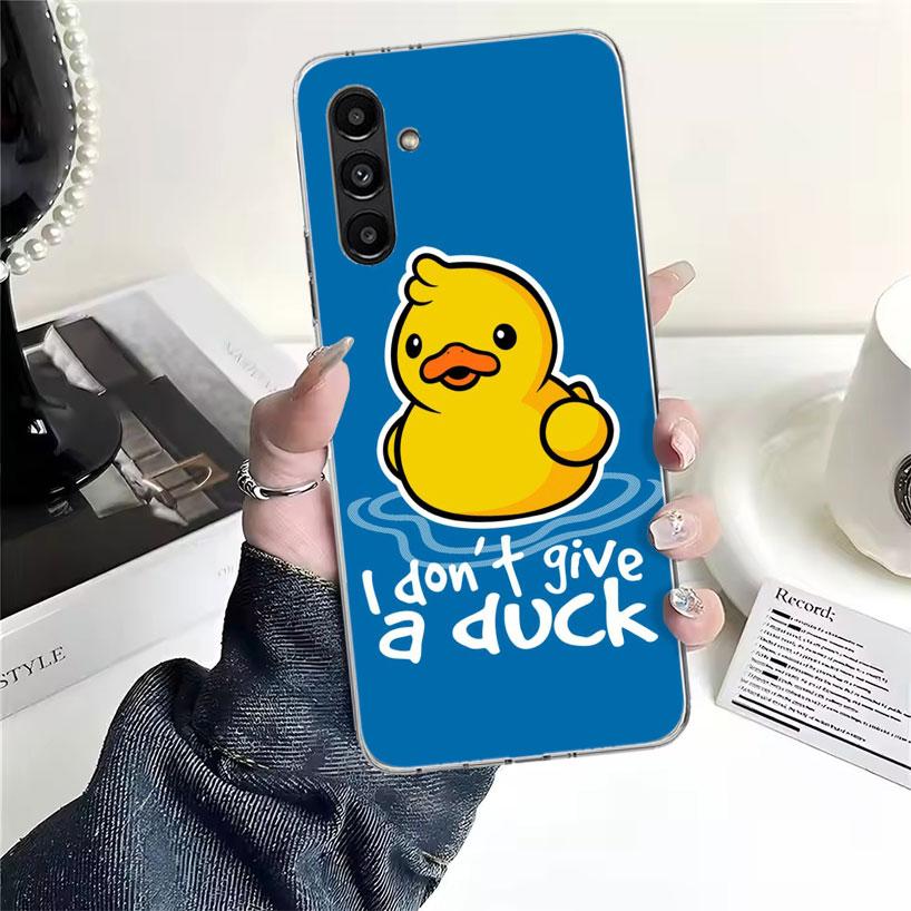 Забавный Милый Желтый Утенок Чехол Для Телефона Для Samsung Galaxy A13 A14 A15 A16 A17 A53 A54 A55 A56 A57 A33 A34 A35 A36 A37 A23 A24 A25