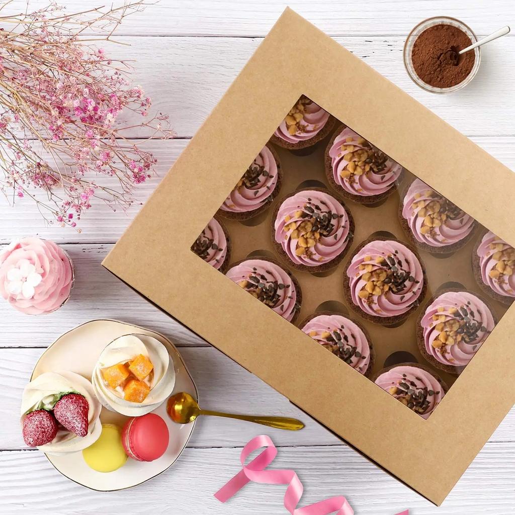 10 шт./компл. портативная прозрачная коробка для кексов, торта, печенья, упаковка для печенья, коробки для упаковки кондитерских изделий, контейнер для десертов, подарочная коробка