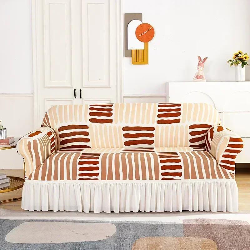Elastic Sofa Cover for Living Room Adjustable Couch Cover Corner L Shape Stretch Sofa Slipcover Combination Chaise Home Decor