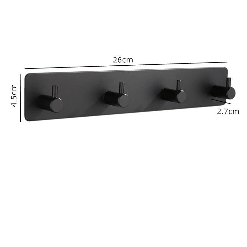 Настенный крючок из нержавеющей стали, самоклеящийся дверной крючок, вешалка для полотенец, халатов, аксессуары для туалета и душа