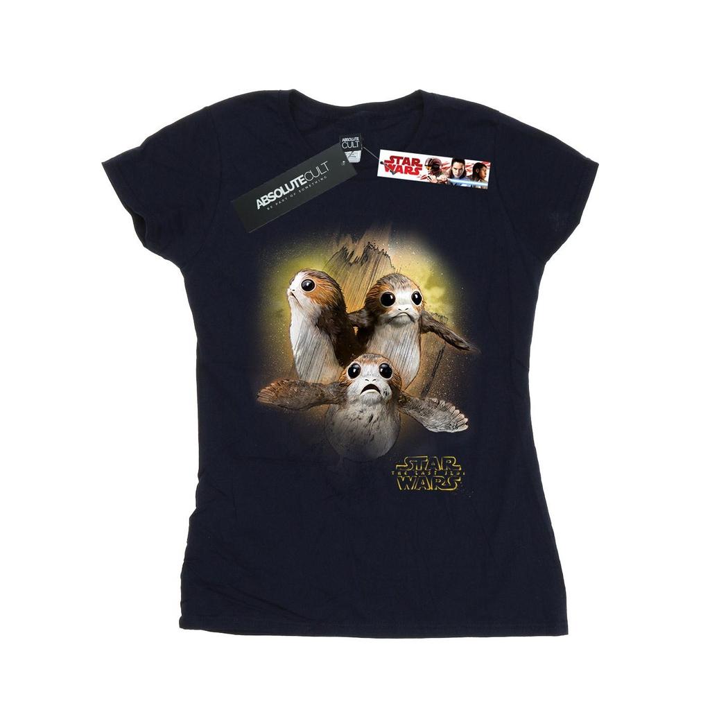 Star Wars Womens/Ladies The Last Jedi Porgs Brushed Cotton T-Shirt