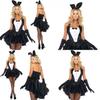 Stylish Women's Bunny Rabbit Costume With White Rabbit Bobbin Tail For Halloween