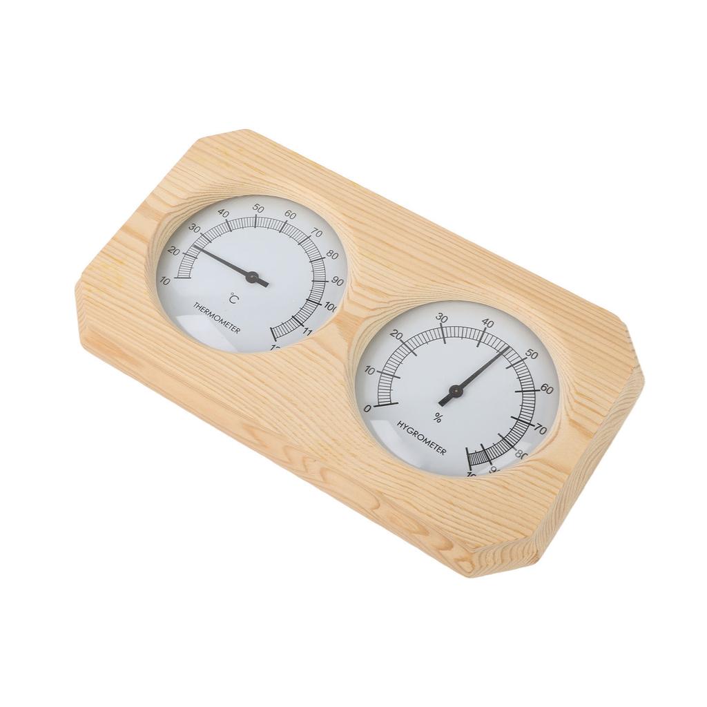 Деревянный термометр-гигрометр для сауны, стрелочный тип с двойной шкалой, измеритель температуры и влажности