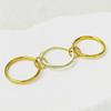 Fashion Stack Ring Stainless Steel Ladies Jewelry Gold Color Finger Accessories Multi Pieces Interlocking Spinelli Ring Gifts
