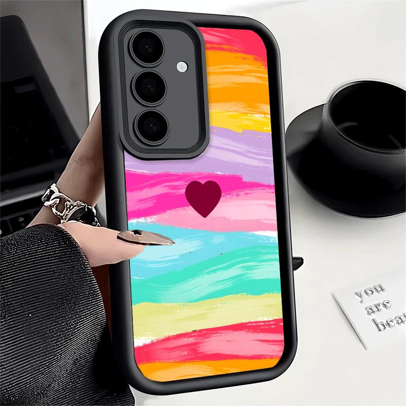 Phone Case for Samsung Galaxy A17 A16 A15 A14 A13 Rainbow Gradient Love Desgin A56 A36 A26 A55 A35 A25 A54 A34 A24 A53 A33 A23 A