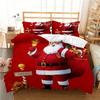 Merry Christmas Duvet Cover Set Single Double Twin Size Santa Claus Microfiber Bedding Set Christmas Decoration For Bedroom