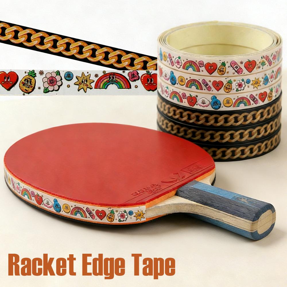 Hard Table Tennis Racket Edge Tape Cartoon Anti Collision Close PVC Side Protection Strip Blade Edge Damage Prevention