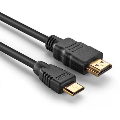 Кабель HDMI Mini Type C со стандартным разъемом Full HD 1080P, позолоченный ТВ-кабель длиной 1 м