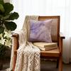 18X18 Inch Microfiber Throw Pillow With Insert, Luxury Marble Gold Foil Fluid Abstract Cushion For Sofa Decor
