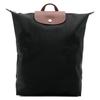 Longchamp Le Pliage Original Textured Logo Adjustable Wide Shoulder Strap Nylon Tote Backpack Women backpack Black 10284089001