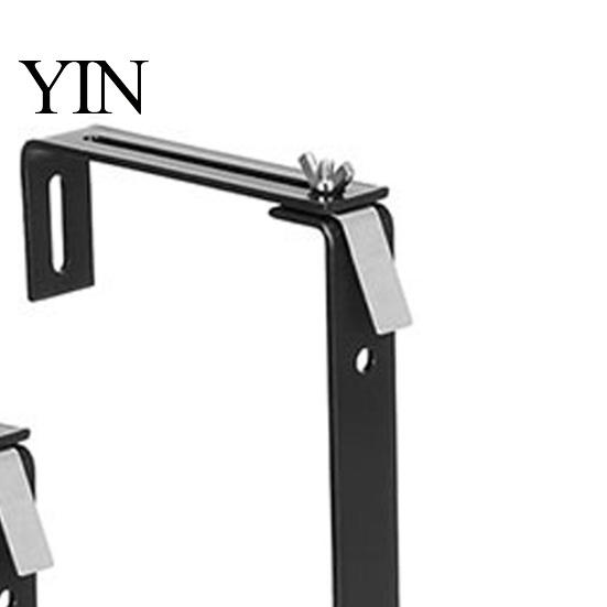 Adjustable Metal Pot Stands 4Pcs Planter Box Brackets, Stainless Steel Flower Hangers, Balcony Railing Plant Hangers No Drill Supports for Fence