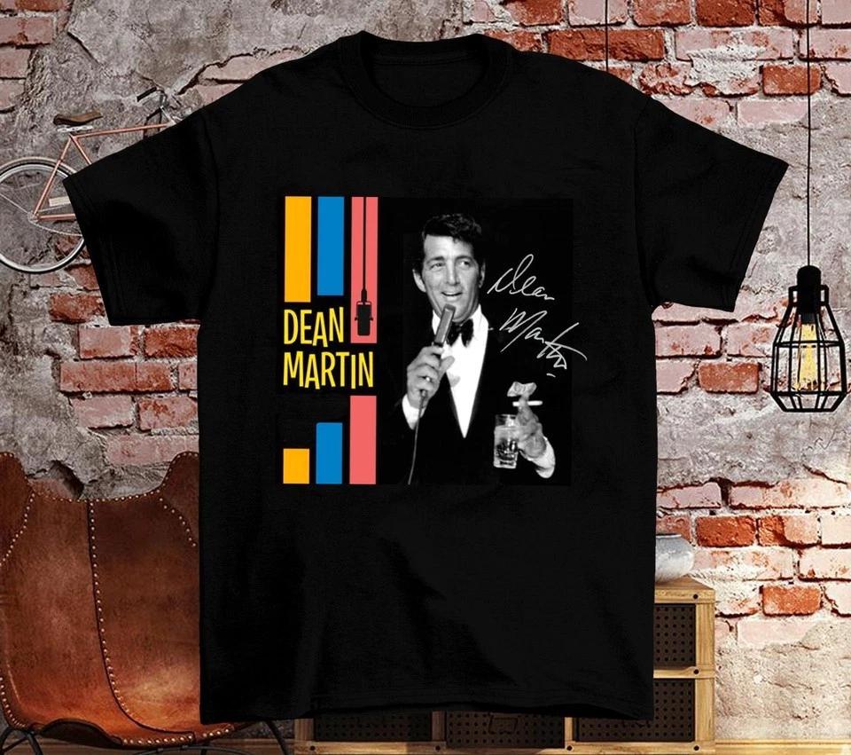 Черная футболка с графическим принтом Dean Martin Signature Подарок для фаната