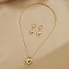 Новая мода Оригинальность Уникальный дизайн Серьги с подвеской в форме сердца Sense Love Ожерелье из двух частей Комплекты трендовых украшений Повседневная одежда