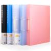 A4 Transparent File Folder Display Book 2 Hole Binder Folders Pink Blue Black Waterproof Document Organizer Ring Binder