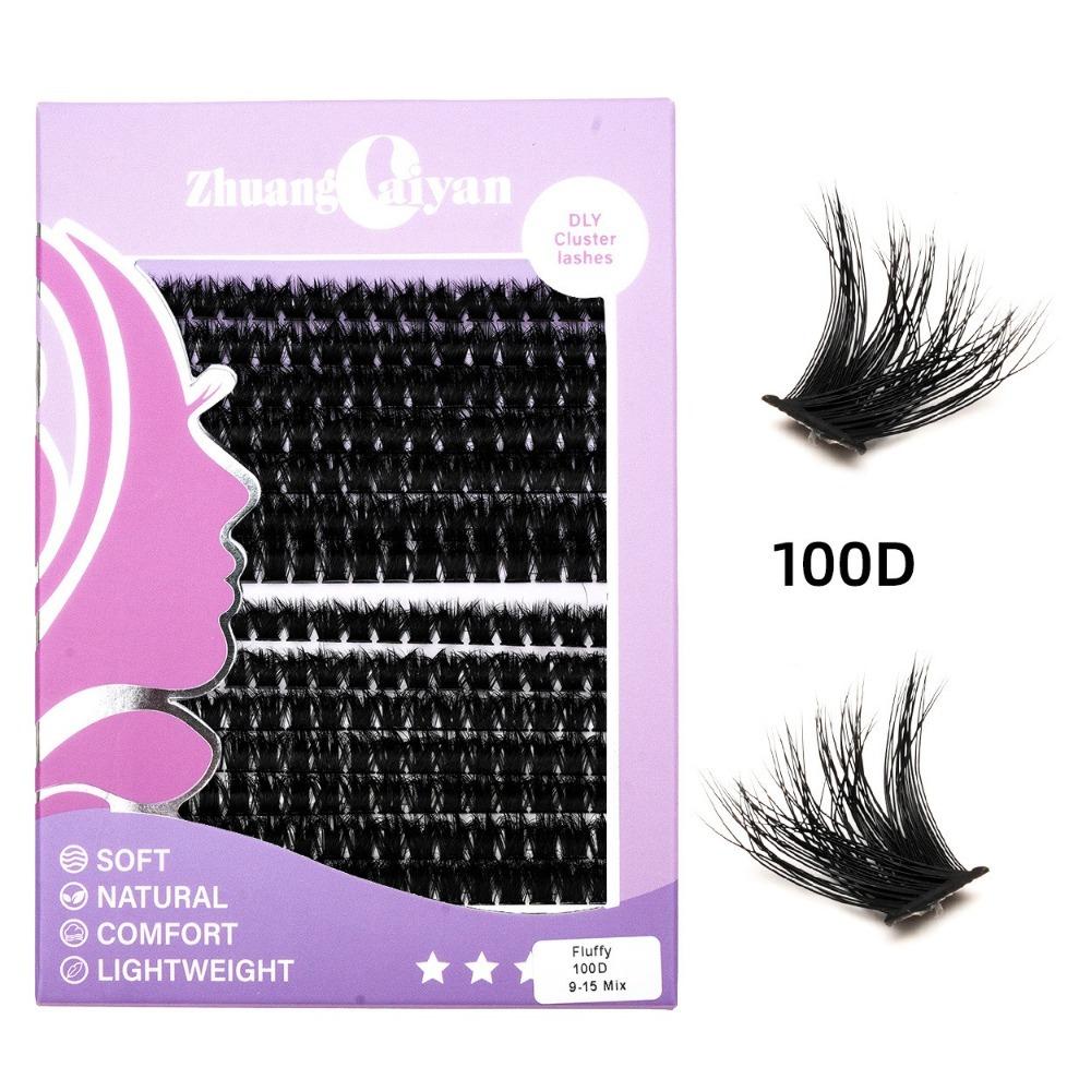 30P/60P/80P/100P Fluffy False Eyelashes Segmented Eyelashes Bundles  Grafting Lashes