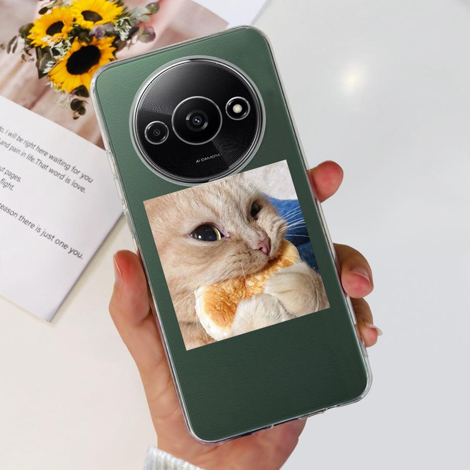 Чехол для Xiaomi Redmi A3 RedmiA3 A 3 4G 2024 Элегантный принт Мягкий силикон Прозрачный ТПУ Тонкая задняя крышка телефона