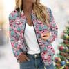 Women's Jacket Long Sleeve Lightweight Zipper Cropped Floral Printed Outerwear Casual Quilted Jacket With Pockets