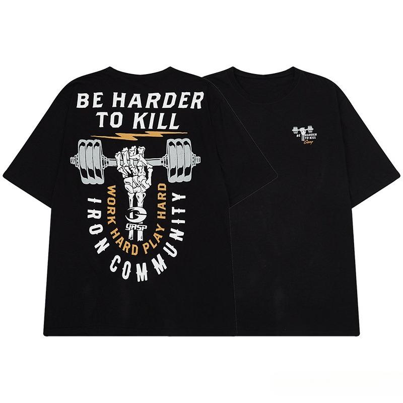Muscles Never Extinguish Loose Fitness Training Fitness Gym Leisure TShirt Mens and Womens Luxury Brand Top 2026