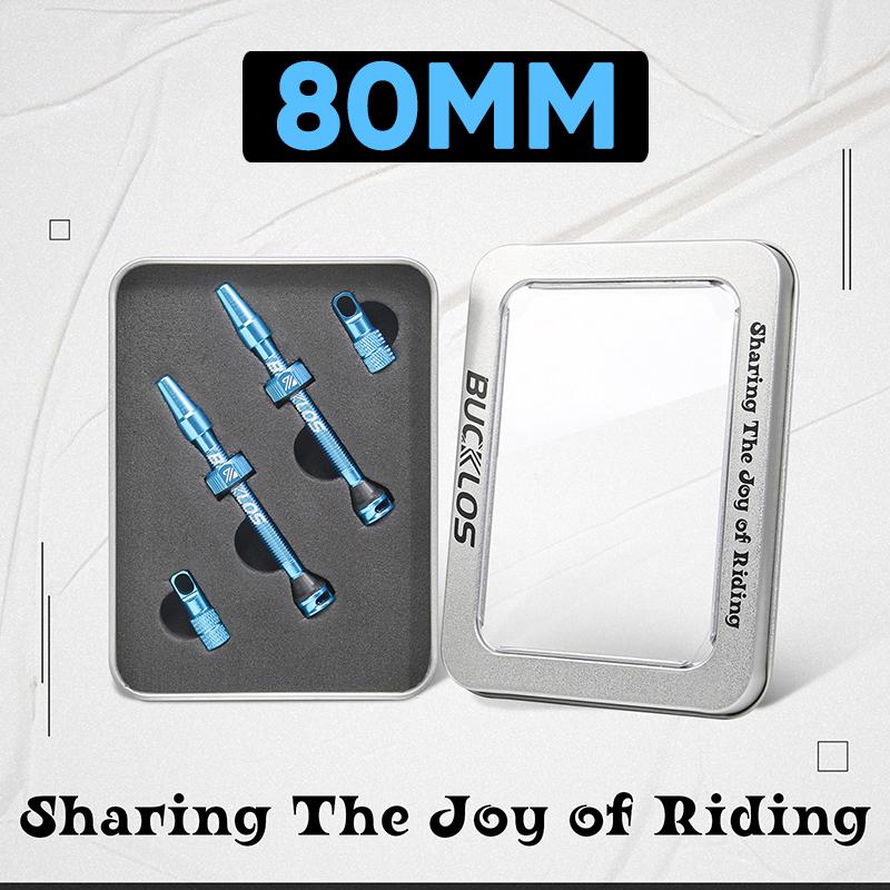 BUCKLOS Bike Tubeless Valves MTB 60MM 65MM 80MM Mountain Road Bike Presta Valve CNC Aluminum Alloy Tire Nipples for Bicycle Part