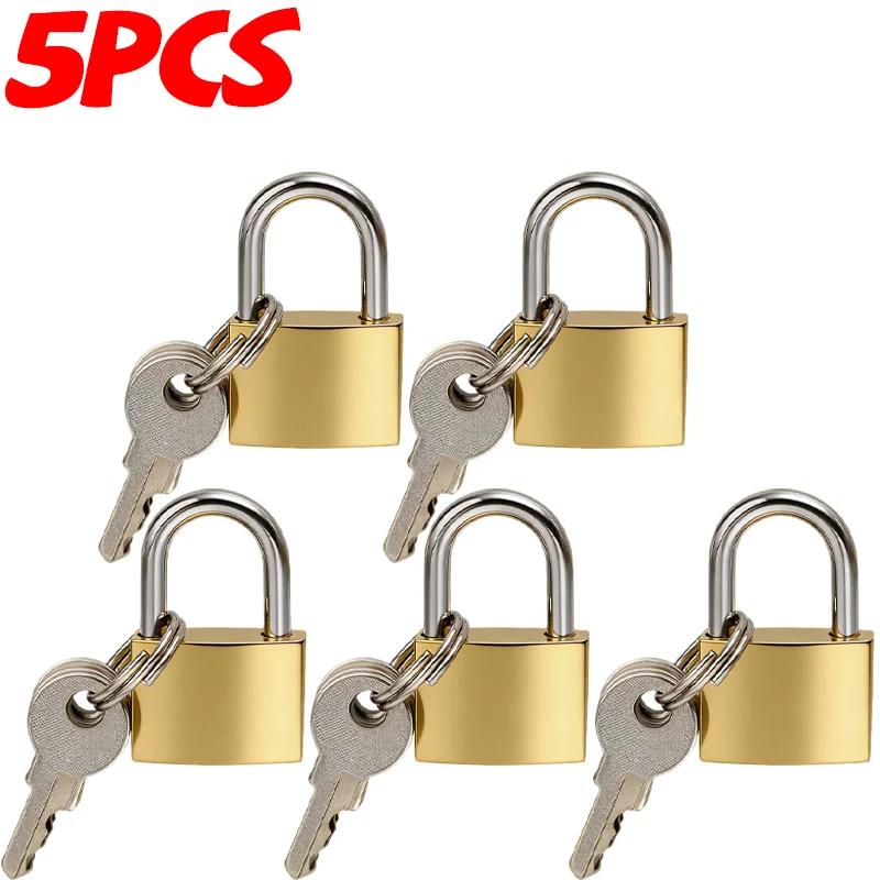 20mm Mini Copper Suitcase Lock Anti Theft Padlock with 3Keys Home Cabinet Drawer Hardware Locks Travel Backpack Security Tools 4