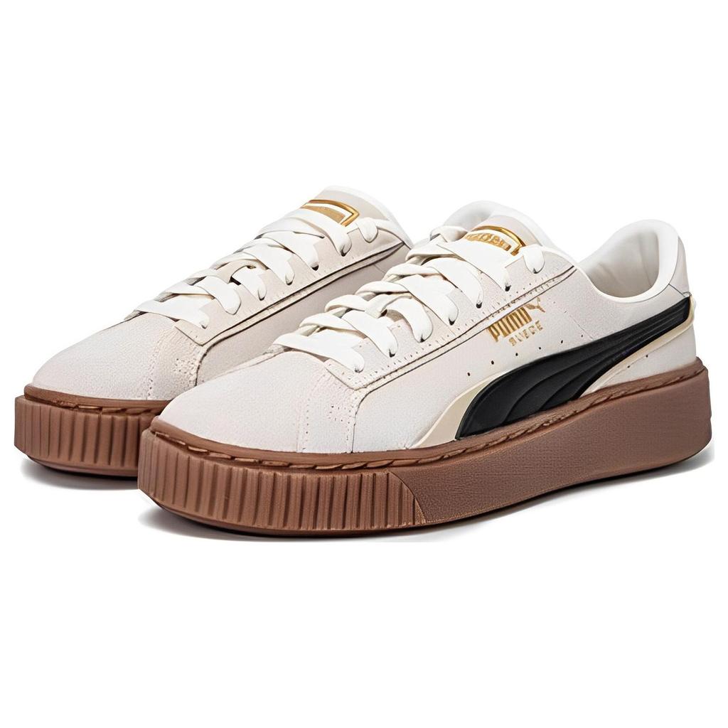 Puma Женские кроссовки на замшевой платформе Double FS Ivory Black Gum Cream Frosted-Ivory Almond 395225-03