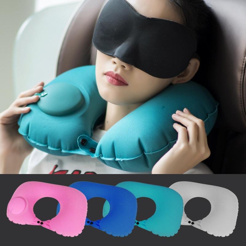 Подушки для путешествий, самолеты, надувная супер легкая портативная подушка для шеи, U-образная автоматическая надувная подушка для шейного позвонка