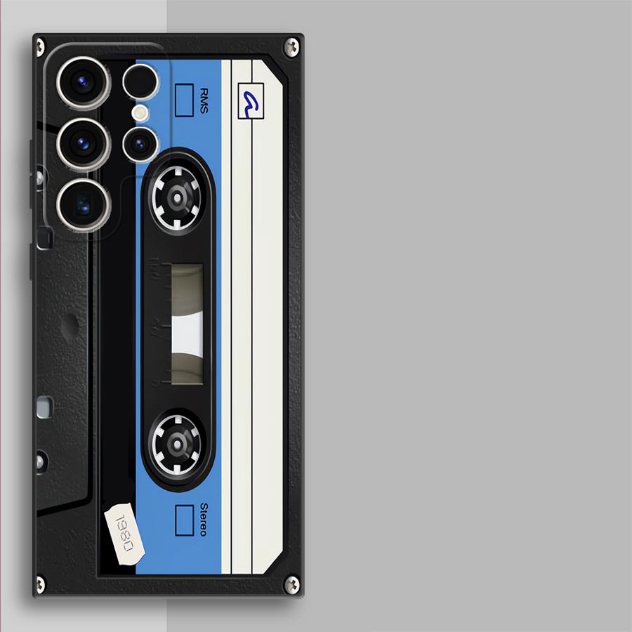Чехол для телефона Funda для Samsung Galaxy S26 S10 S9 S23 S21 FE S20 Note 20 Ultra 8 9 10 S24 Plus S25 Ultra Винтажная Кассета