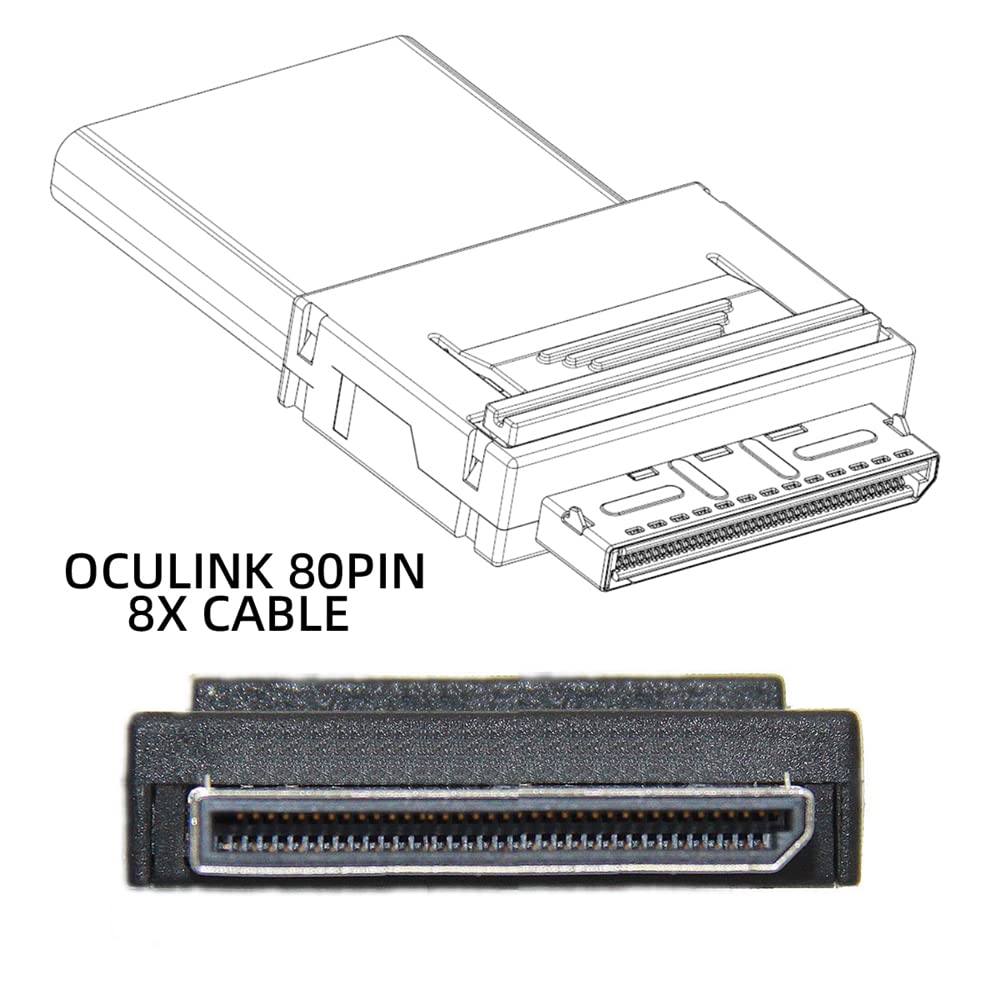 Cablecc Oculink PCIe Кабель для передачи данных Активный кабель 8i на 8i 8X Slimline SSD 50 см PCI-Express SFF-8611 SFF-8654