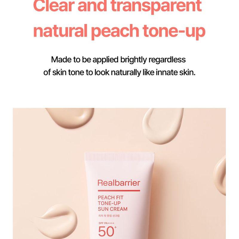 Realbarrier - Peach Fit Tone-Up Sun Cream