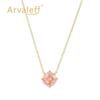 Arvaleff S925 Стерлинговое серебро и 14-каратное золото Циркониевое ожерелье с бриллиантами - Розовая трансграничная модная ключичная цепочка