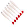 6pcs 9CM Soft T Grubs Lure Worm Bait Soft Worm Silicone Bait Swimbait Bass Wobbler
