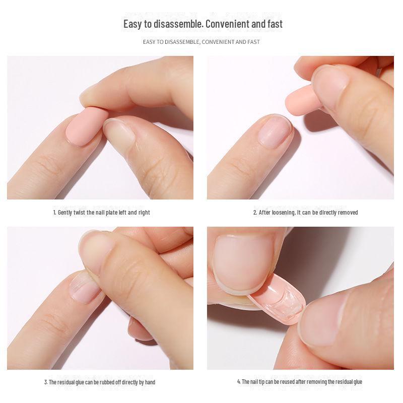 "High Viscosity Double-Sided Jelly Glue Nail Stickers – Durable, Removable, and Perfect for Holiday Wear"