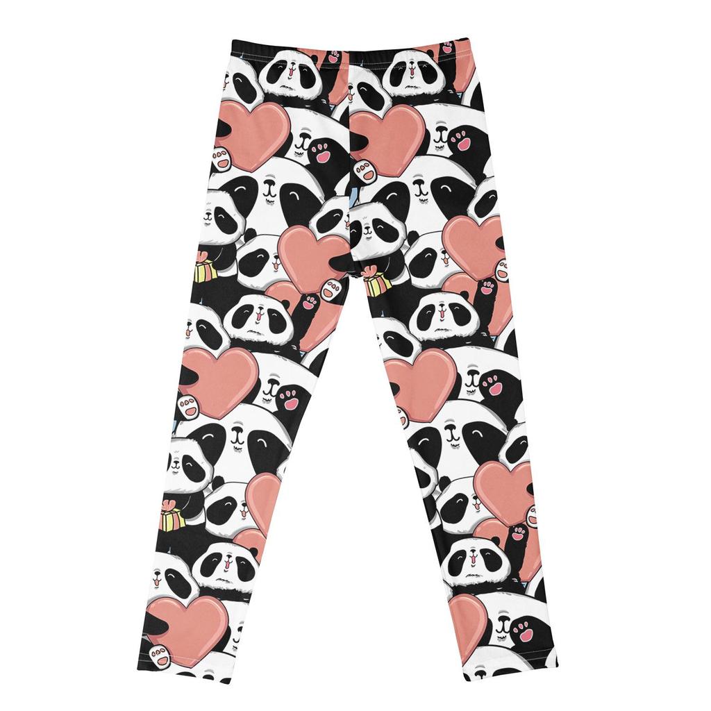 Girls' Cute Cartoon Print Sports Leggings - Stretchy and Stylish Tights