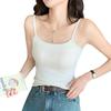 Маленький хлопковый жилет-камисоль для женщин с нижней частью спины, бюстгальтер, боди с накладкой на грудь снаружи, чтобы носить топ