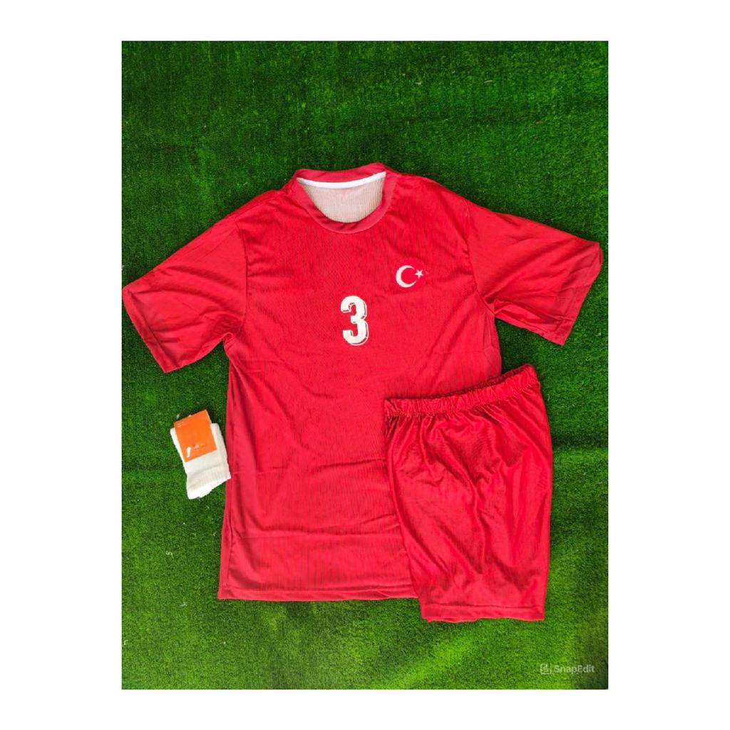 Merih Demiral Trkiye 2024 European Championship Red Children's Jersey (jersey Shorts Stockings)