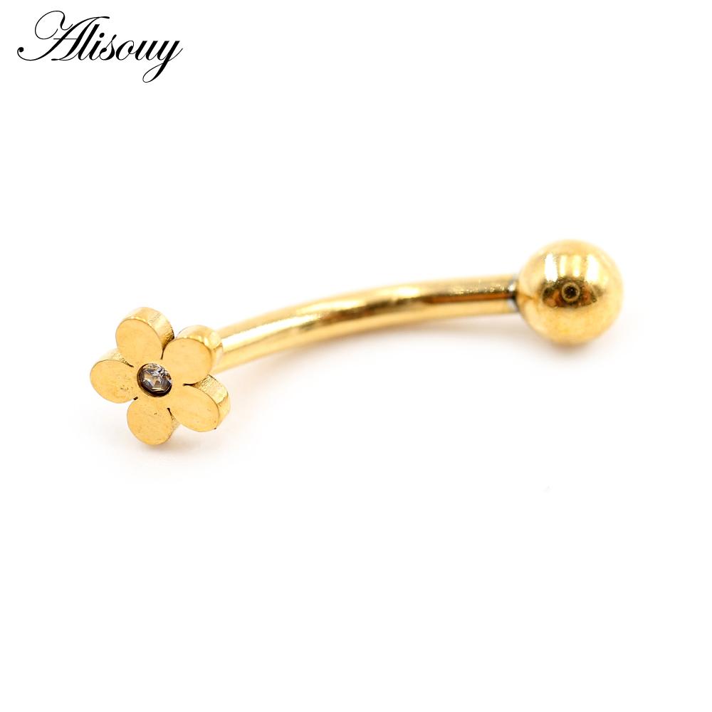 Alisouy 2 шт., сердце, крест, звезда, цветок, сталь, циркон, CZ, изогнутое кольцо для губ, кольцо для губ, серьги Daith Helix, украшения для пирсинга