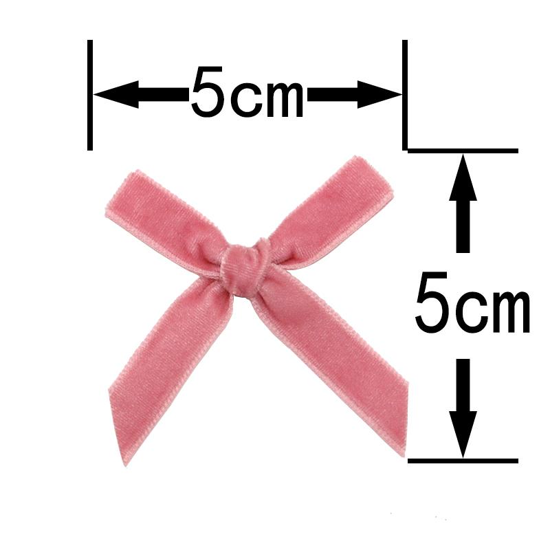 (50 шт/упак.)5*5 см Велюровая Бант Телесно-Розового Цвета Разноцветные Банты из Ленты Маленький Размер Полиэстер Сатиновая Лента Бант Цветок DIY Декор для Поделок